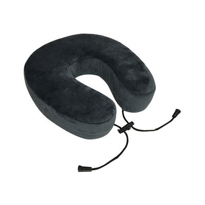 Memory foam u pillow, w adjustable rope, velvet or lycra cover, snap, MF-2928R Ningbo Qihao
