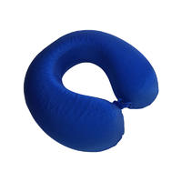 OEM Cool touch memory foam neck pillow with gel layer, mesh & velvet cover, MF-3030G Ningbo Qihao