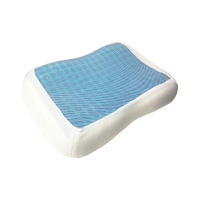 Cool touch contour memory foam pillow with silicone gel layer, mesh cover, MF-503508G Ningbo Qihao